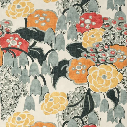 Thibaut LAURA wallpaper in Coral and Black