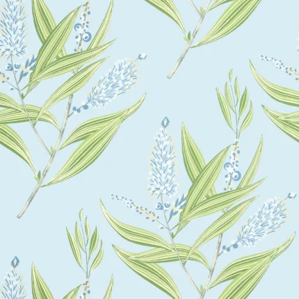 Thibaut WINTER BUD wallpaper in Soft Blue