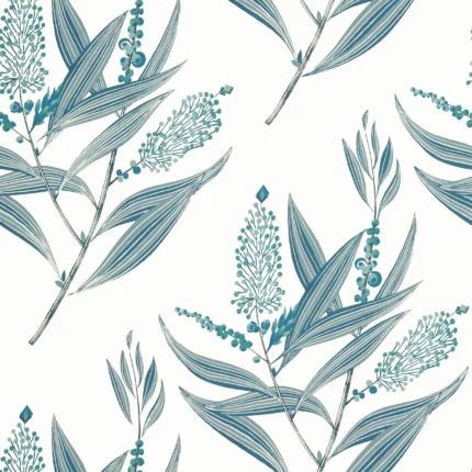 Thibaut WINTER BUD wallpaper in Blue