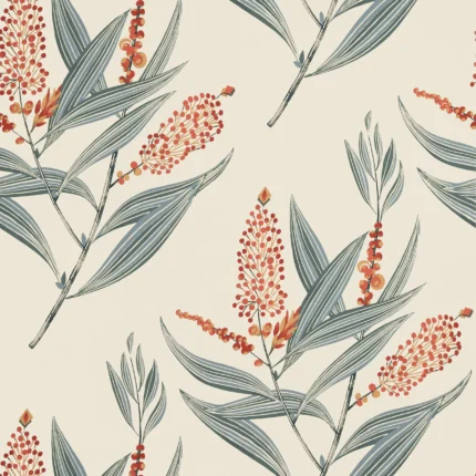 Thibaut WINTER BUD wallpaper in Coral