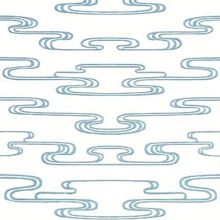 Thibaut CLOUDWATER wallpaper in Blue