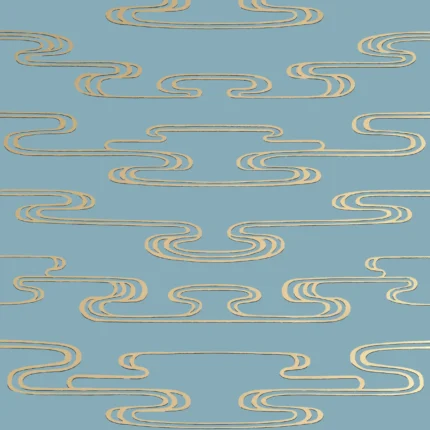 Thibaut CLOUDWATER wallpaper in Metallic Gold on Mineral