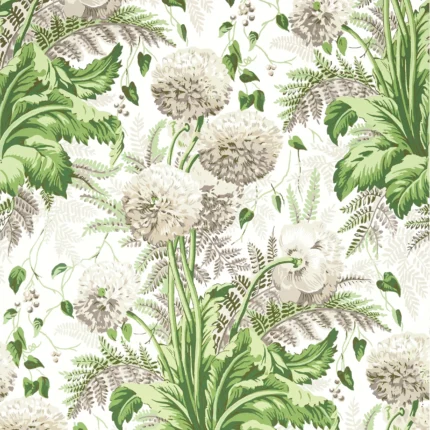Thibaut DAHLIA wallpaper in Spring on White