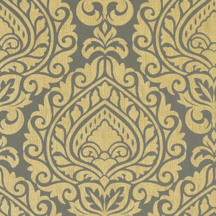 Thibaut ANNETTE wallpaper in Metallic Gold on Smoke