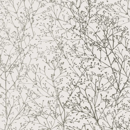 Thibaut ZOLA wallpaper in Silver on White