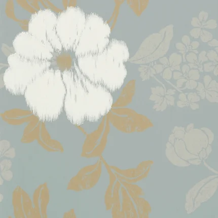 Thibaut RUE DE SEINE wallpaper in Off White on Blue