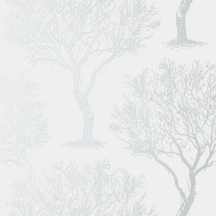 Thibaut WINFELL FOREST wallpaper in Silver on Grey