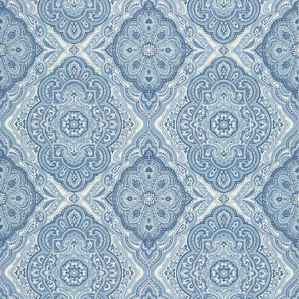 Thibaut STERLING wallpaper in Blue and White