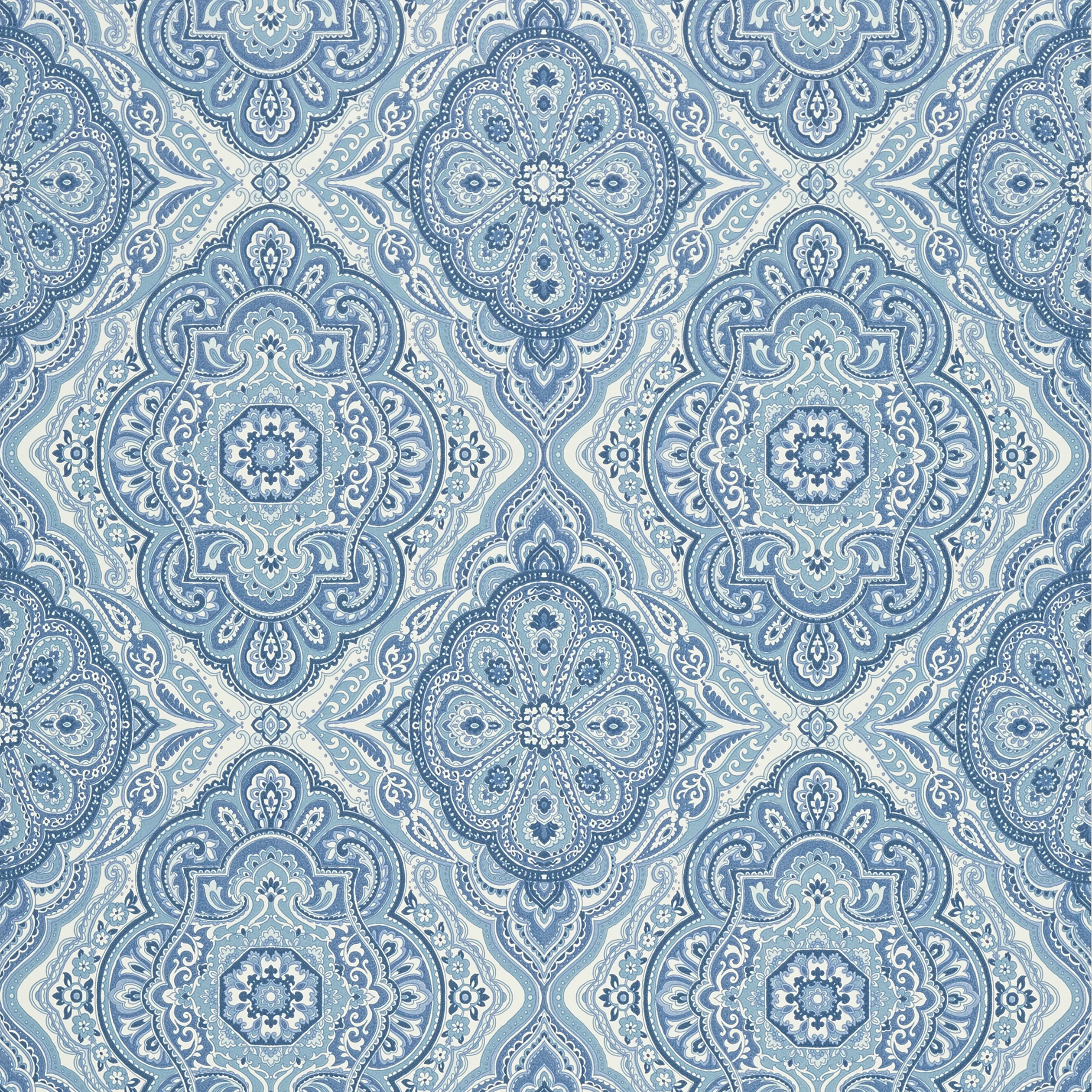 Thibaut STERLING wallpaper in Blue and White