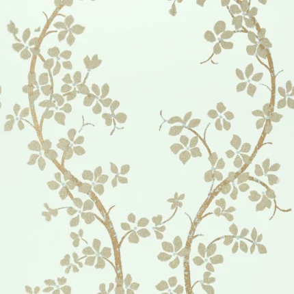 Thibaut ST. ALBANS GROVE wallpaper in Metallic Pewter on Aqua