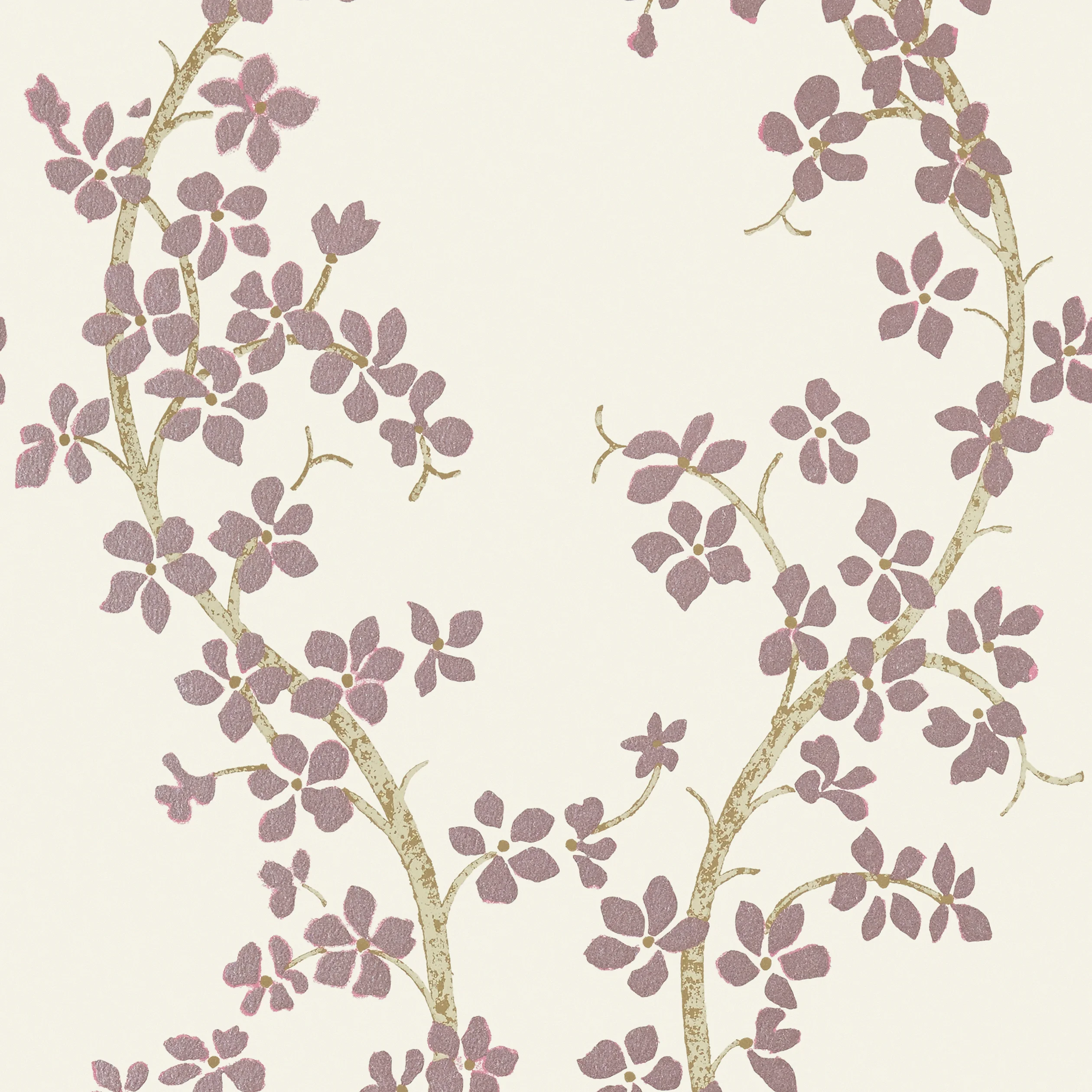 Thibaut ST. ALBANS GROVE wallpaper in Pink on Ivory