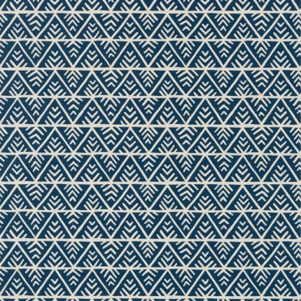 Thibaut JULES wallpaper in Navy on Flax