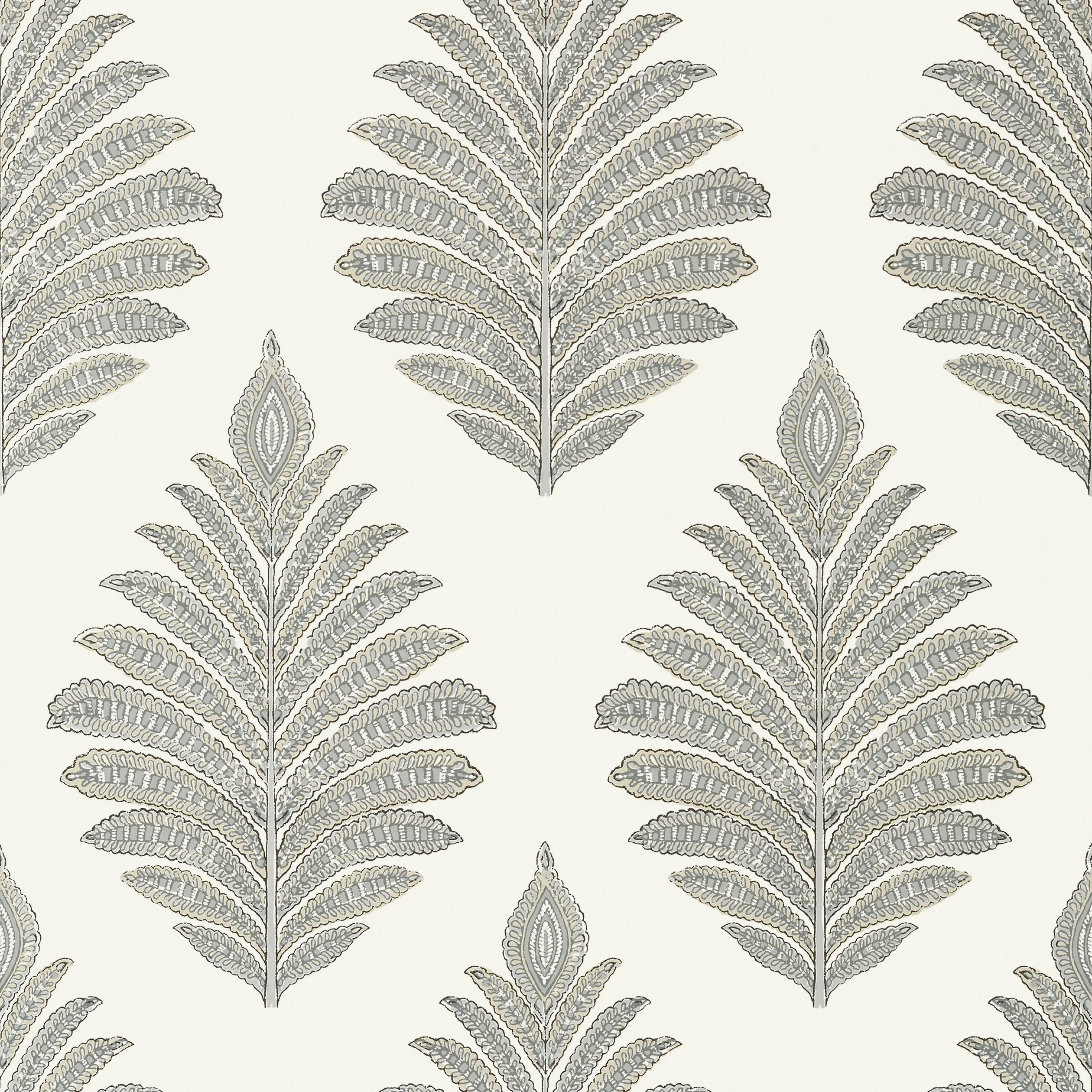 Thibaut PALAMPORE LEAF Wallpaper in Grey (AT78724) Thibaut PALAMPORE LEAF wallpaper in Grey