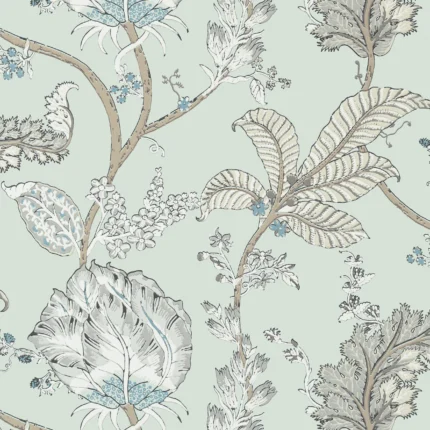 Thibaut KALAMKARI VINE wallpaper in Robin's Egg