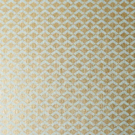 Thibaut CASHIERS wallpaper in Aqua on Metallic Gold