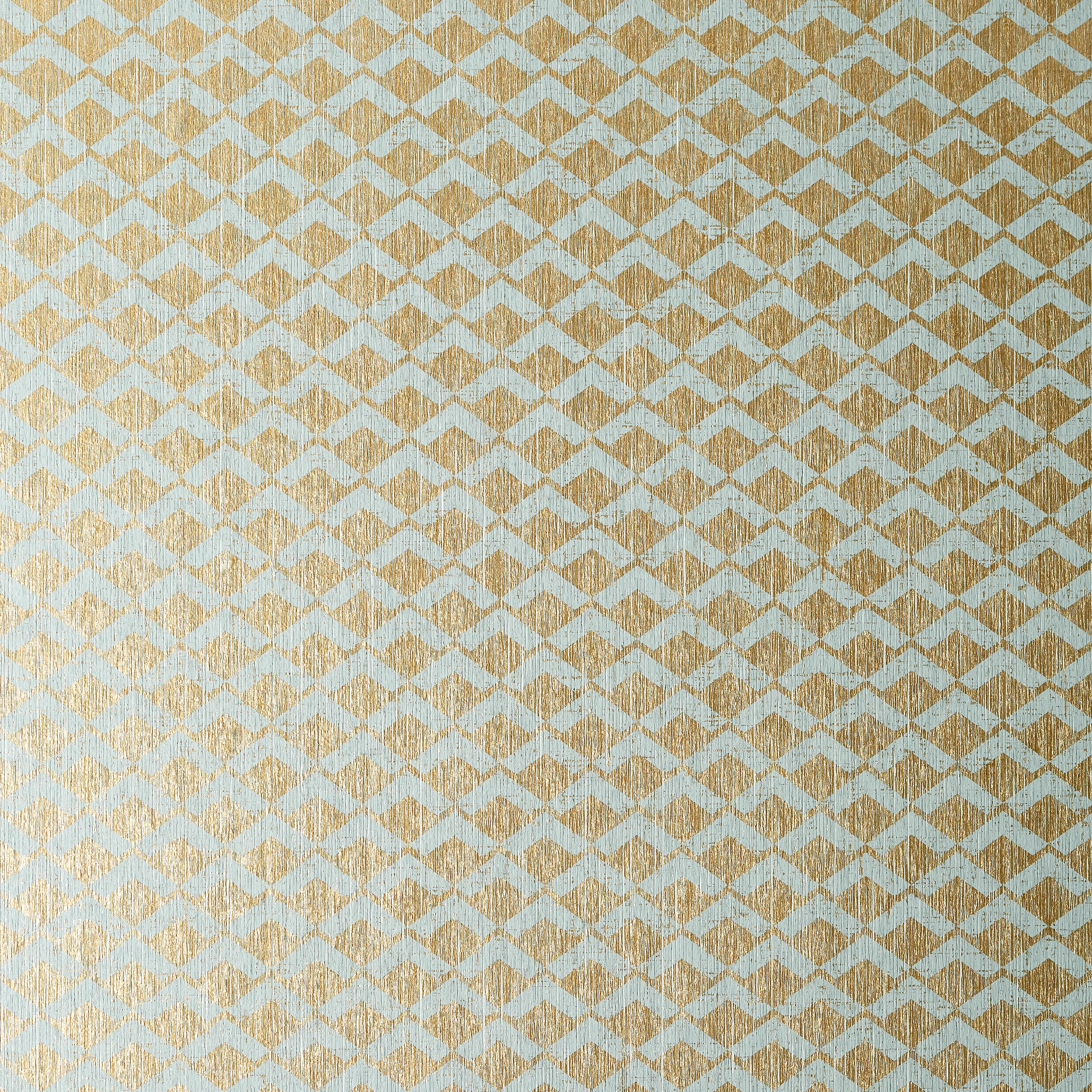Thibaut CASHIERS Wallpaper in Aqua on Metallic Gold (AT79111) Thibaut CASHIERS wallpaper in Aqua on Metallic Gold