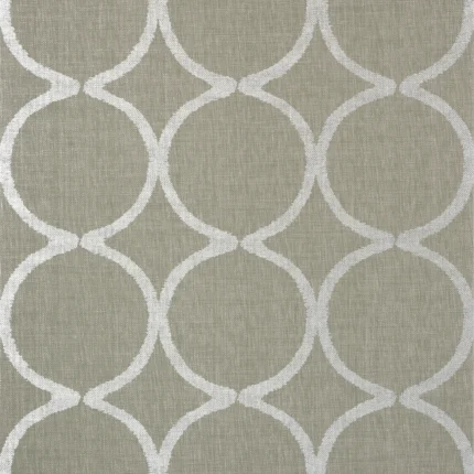 Thibaut WATERCOURSE wallpaper in Metallic Silver on Taupe