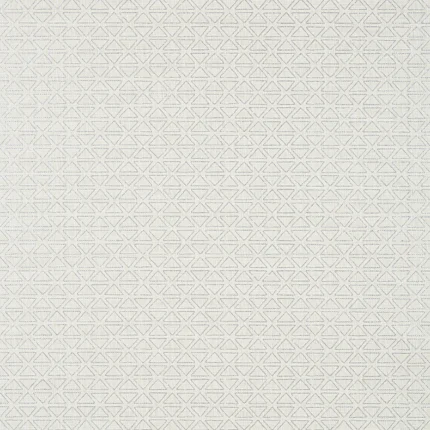 Thibaut PYRAMID wallpaper in Metallic Silver on Flax