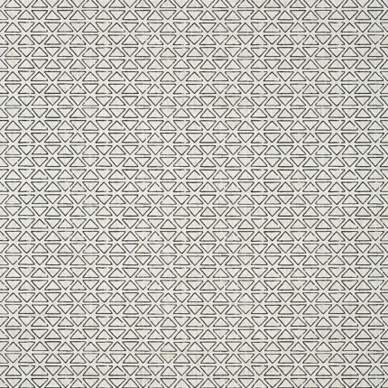 Thibaut PYRAMID wallpaper in Black on Flax
