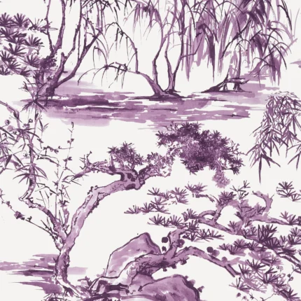 Thibaut KYOTO Eggplant Nara Wallpaper AT9830