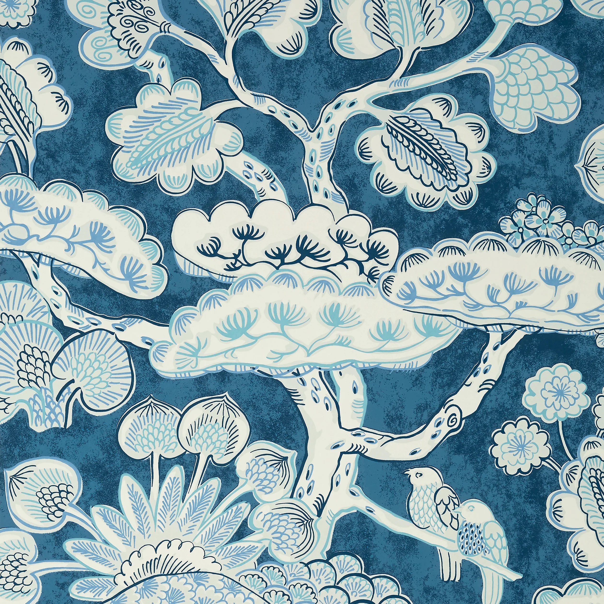 Thibaut TREE HOUSE Wallpaper in Navy (AT9862) Thibaut TREE HOUSE wallpaper in Navy