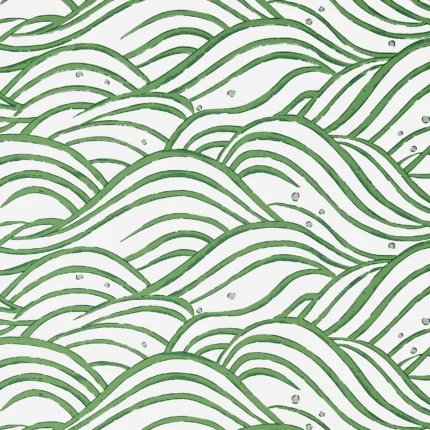 Thibaut WAVES wallpaper in Emerald Green