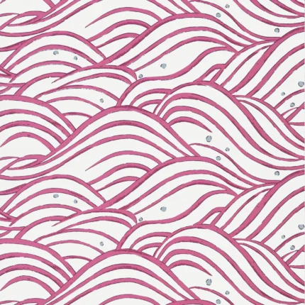 Thibaut WAVES wallpaper in Fuchsia