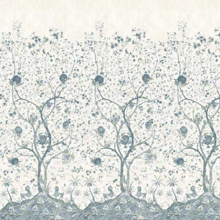 Thibaut LA BOURDONNAIS MURAL Blue Clermont Wallpaper ATM10774