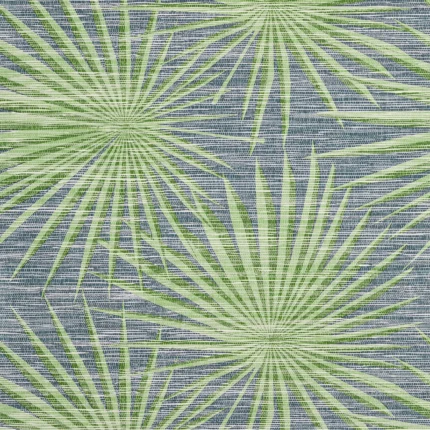 Thibaut PALM FROND Navy and Green Tropics Wallpaper T10141