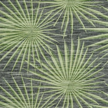 Thibaut PALM FROND wallpaper in Black and Green