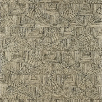 Thibaut CRYSTALLA wallpaper in Metallic Pewter on Black