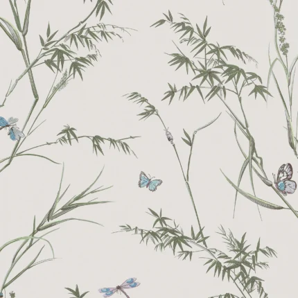 Thibaut VIRGINIA wallpaper in Beige and Sage