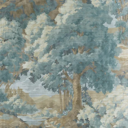 Thibaut WOODLAND CLEARING wallpaper in Spa Blue