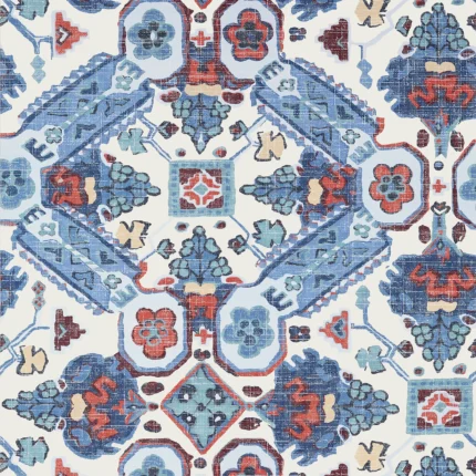 Thibaut PERSIAN CARPET Blue and White Heritage Wallpaper T10824
