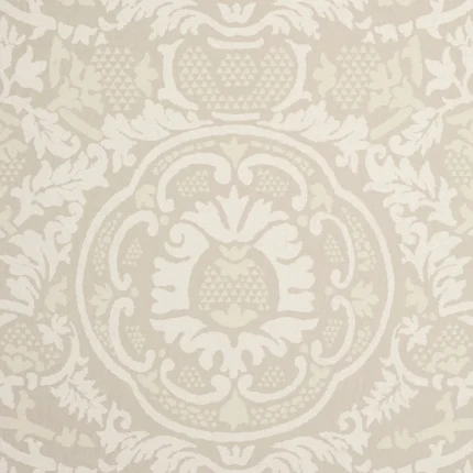Thibaut EARL DAMASK Flax Heritage Wallpaper T10841