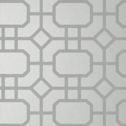 Thibaut PORTIER FLOCK wallpaper in Grey on Silver