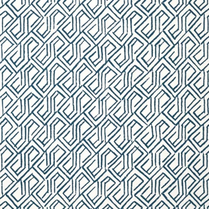 Thibaut TORTONA wallpaper in Navy and White