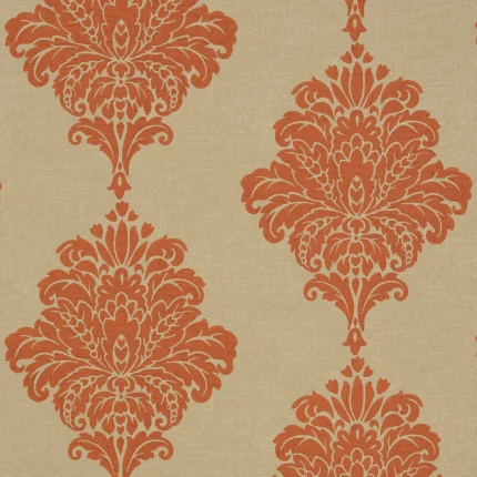 Thibaut ARTURO DAMASK wallpaper in Orange