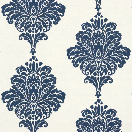 Thibaut ARTURO DAMASK wallpaper in Navy