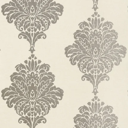 Thibaut ARTURO DAMASK Metallic Silver Monterey Wallpaper T13017