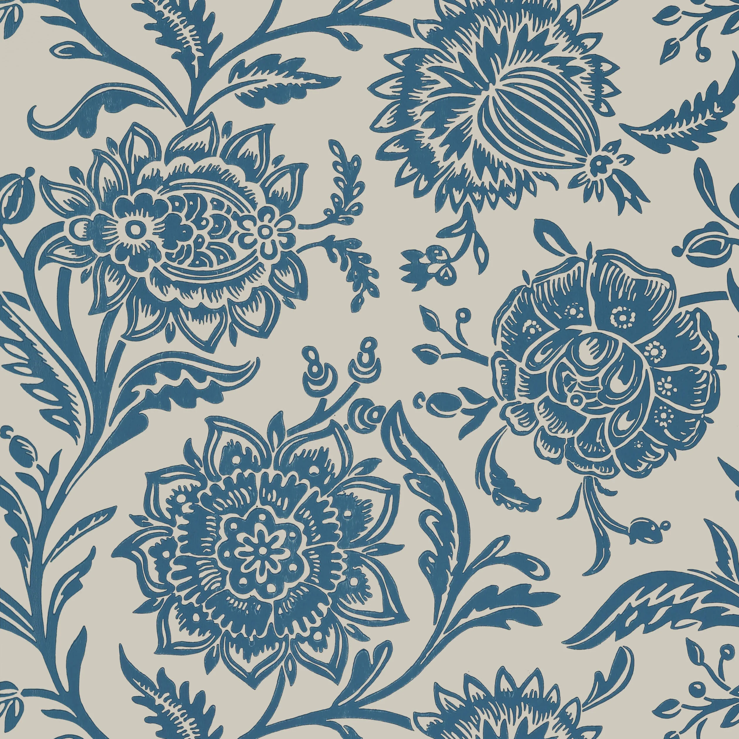 Thibaut RIVERA Wallpaper in Blue on Flax (T13025) Thibaut RIVERA wallpaper in Blue on Flax