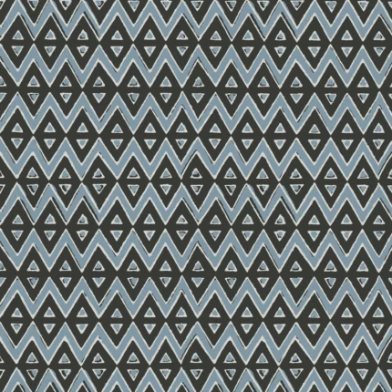 Thibaut TIBURON Black and Mineral Blue Mesa Wallpaper T13233