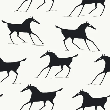 Thibaut MARLBOROUGH DOWNS Black and White Mesa Wallpaper T13263