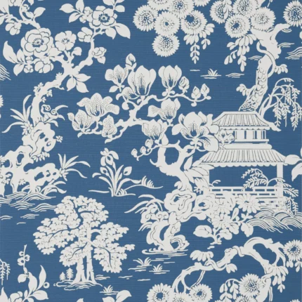 Thibaut JAPANESE GARDEN Wedgewood Pavilion Wallpaper T13306