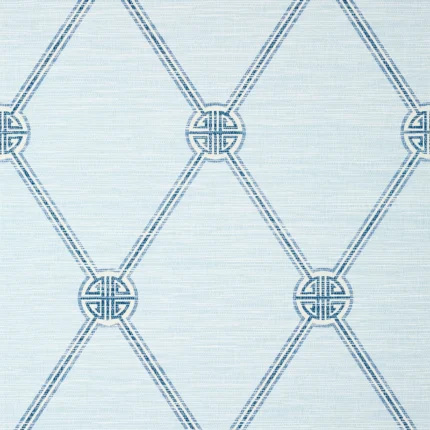 Thibaut TURNBERRY TRELLIS wallpaper in Spa Blue