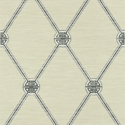 Thibaut TURNBERRY TRELLIS wallpaper in Charcoal