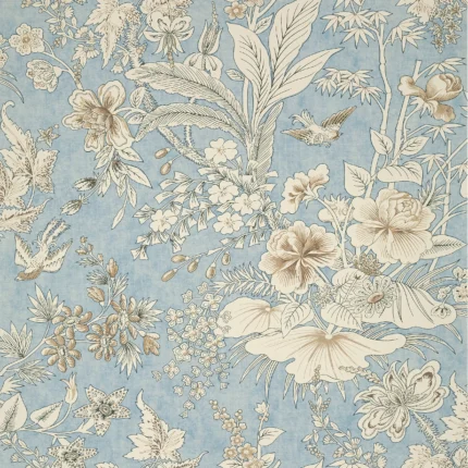 Thibaut ROSALIND wallpaper in Spa Blue