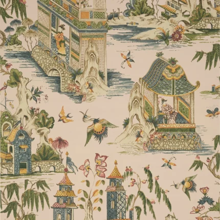 Thibaut GRAND PALACE wallpaper in Blush