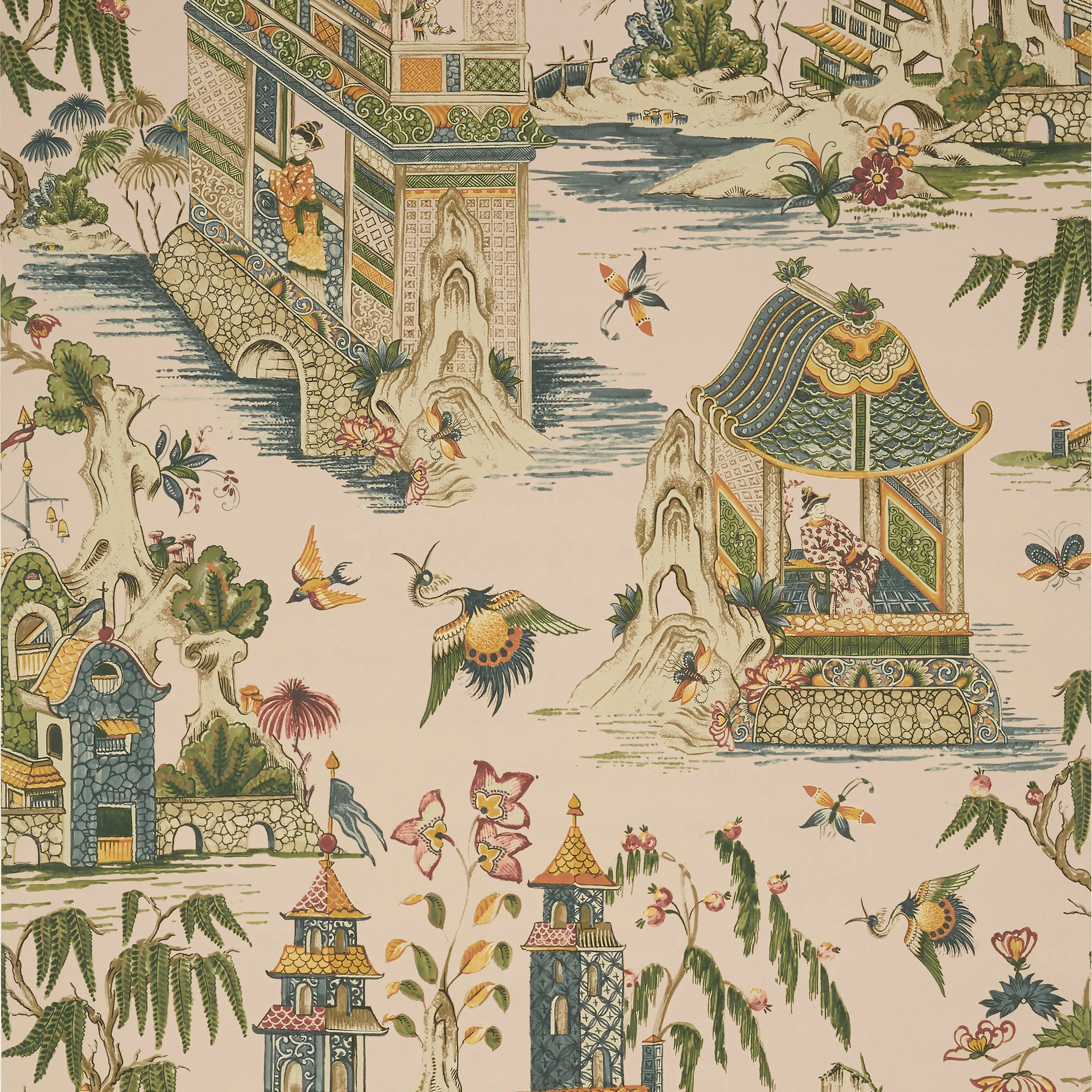 Thibaut GRAND PALACE Wallpaper in Blush (T13616) Thibaut GRAND PALACE wallpaper in Blush