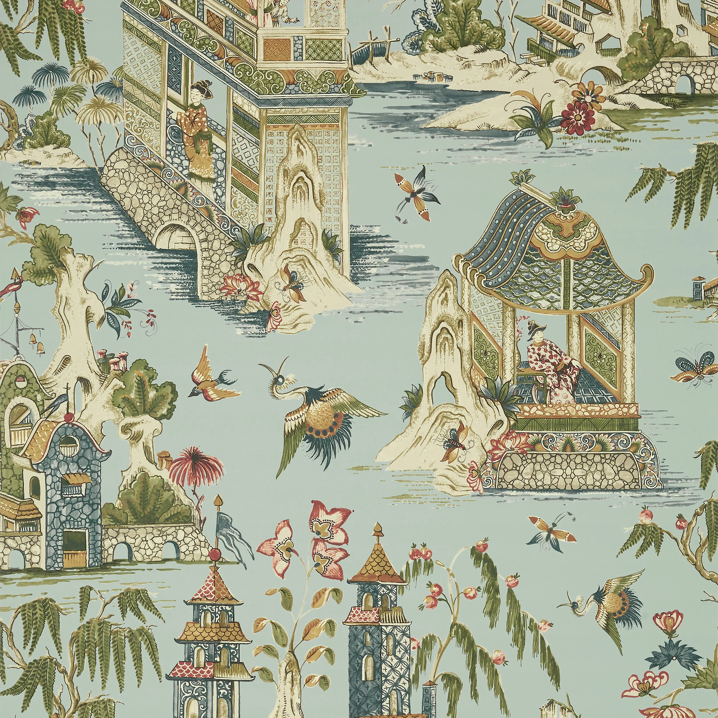 Thibaut GRAND PALACE Wallpaper in Mist (T13617) Thibaut GRAND PALACE wallpaper in Mist